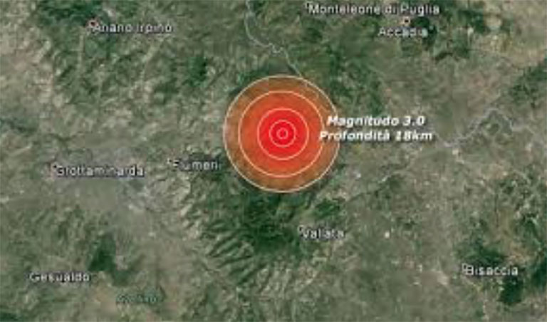 Scossa di terremoto in provincia di Avellino