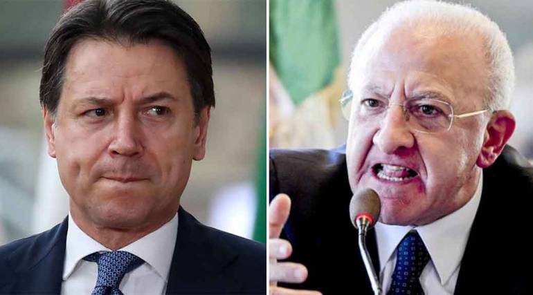 De Luca scrive a Conte: ‘Ignorate le nostre richieste’