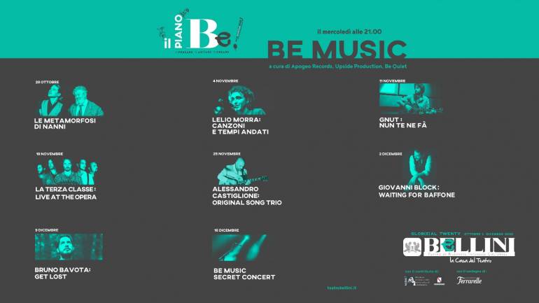 Napoli. Be Music, il mercoledì musicale al Teatro Bellini