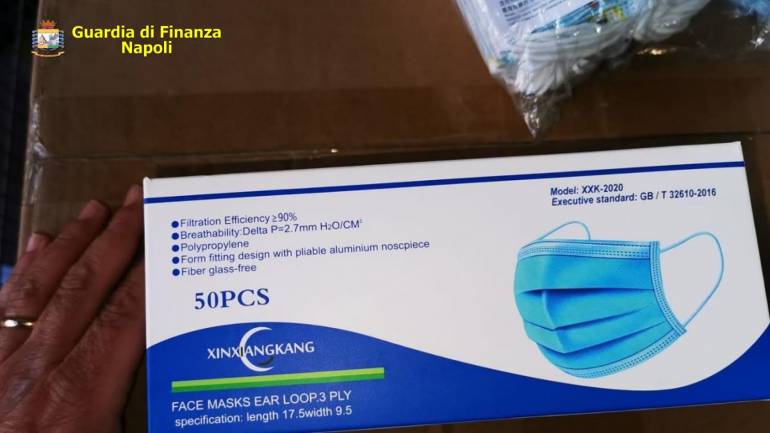 mascherine sequestrate a casoria