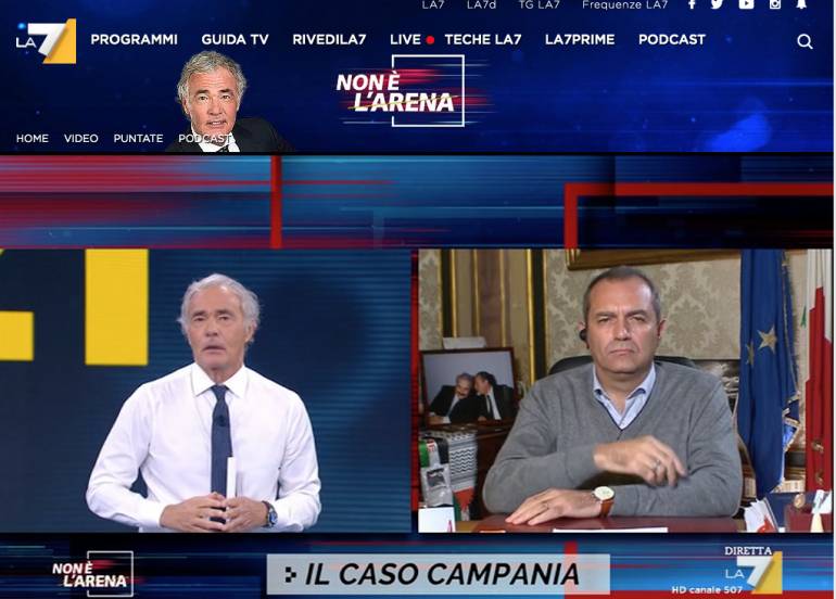 L'unità di crisi della Regione Campania denuncia 'Non è l'Arena' di Giletti