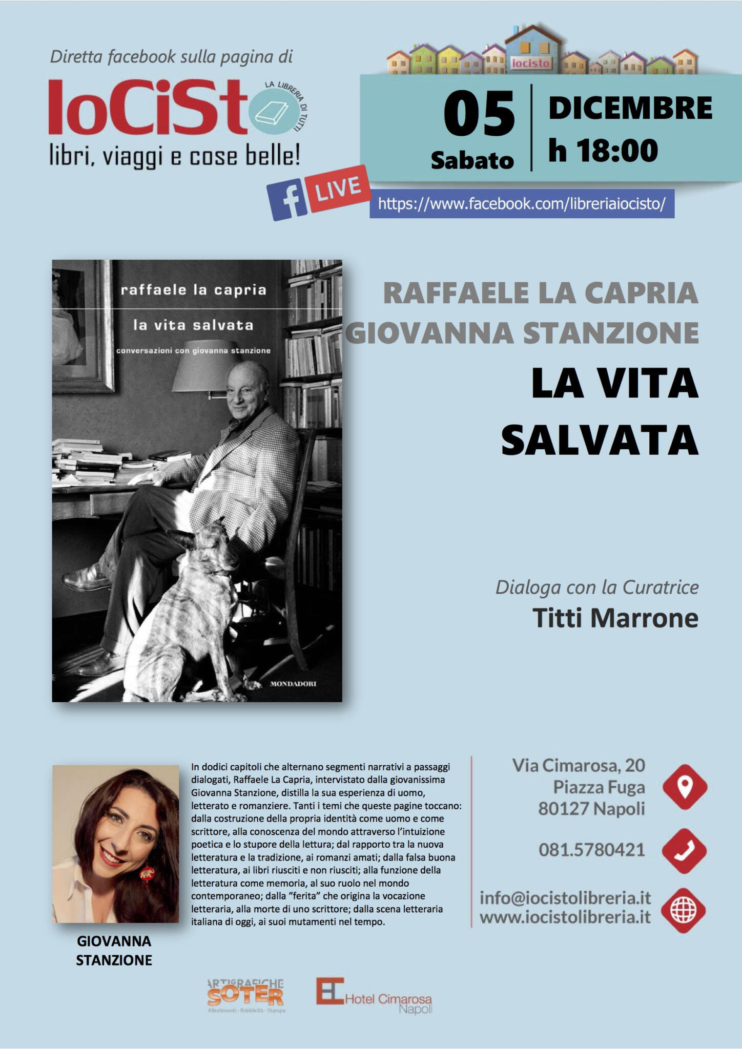 Presentazione online del volume di Raffaele La Capria e Giovanna Stanzione