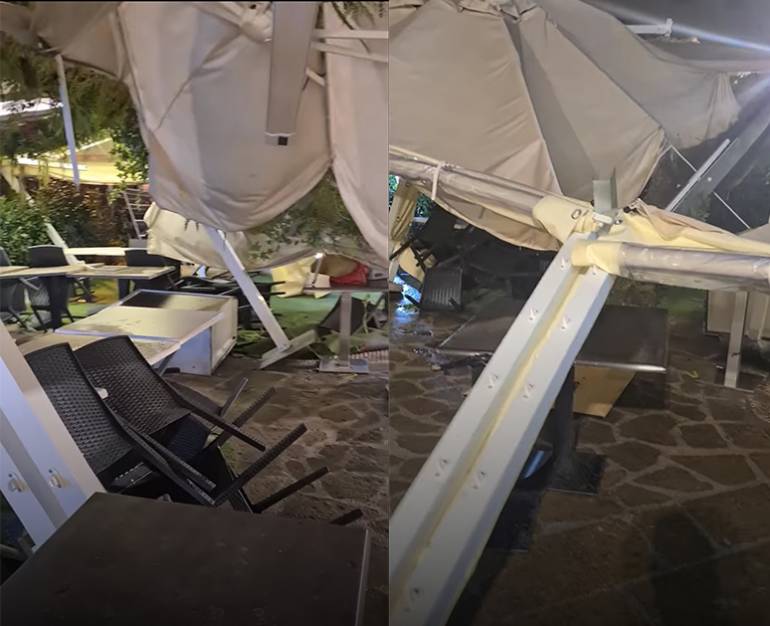 San Giorgio a Cremano, il maltempo devasta il ristorante il Marchese