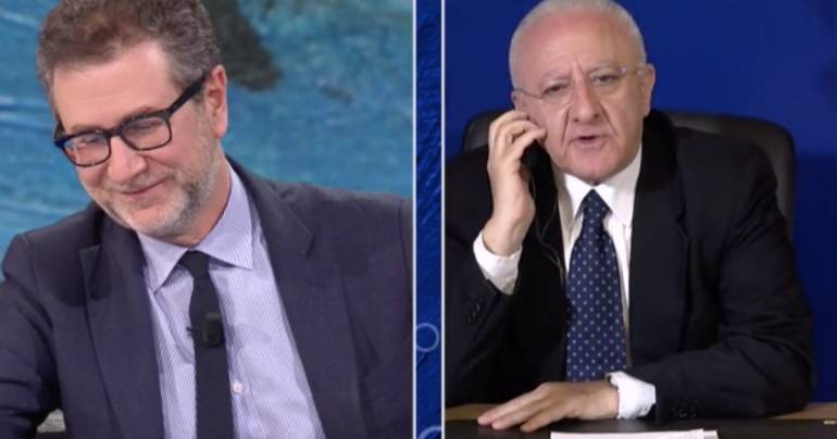 De Luca torna da Fazio: ‘Il paese è allo stremo, servono controlli’