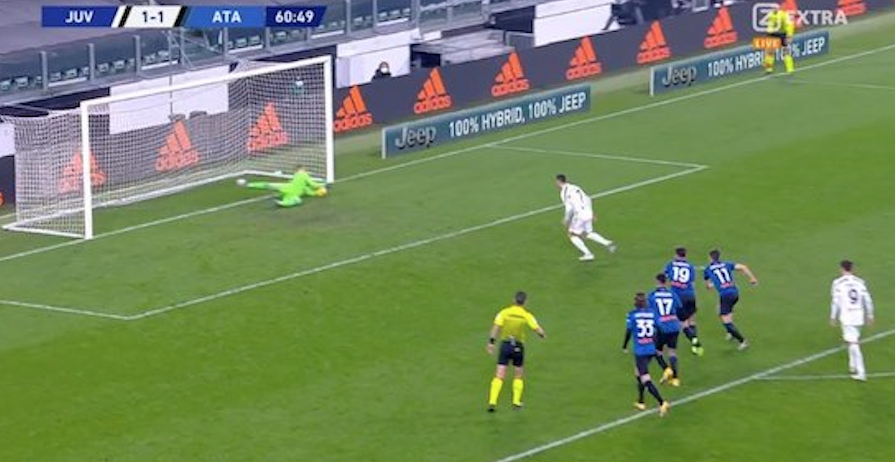 Gollini para un rigore a Ronaldo e l’Atalanta fa 1-1 con la Juve