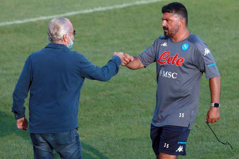 Napoli, de Laurentiis: ‘Piena fiducia in Gattuso’