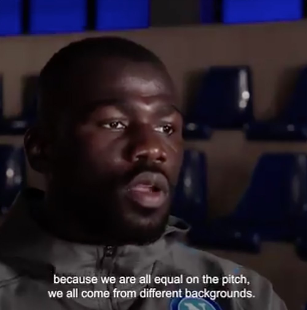 Koulibaly protagonista dello spot Uefa contro il razzismo