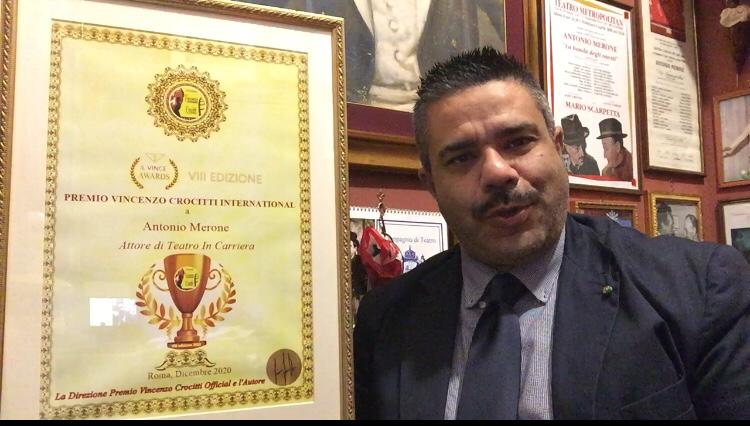 Premio internazionale ‘Il Vince’ all’attore Antonio Merone
