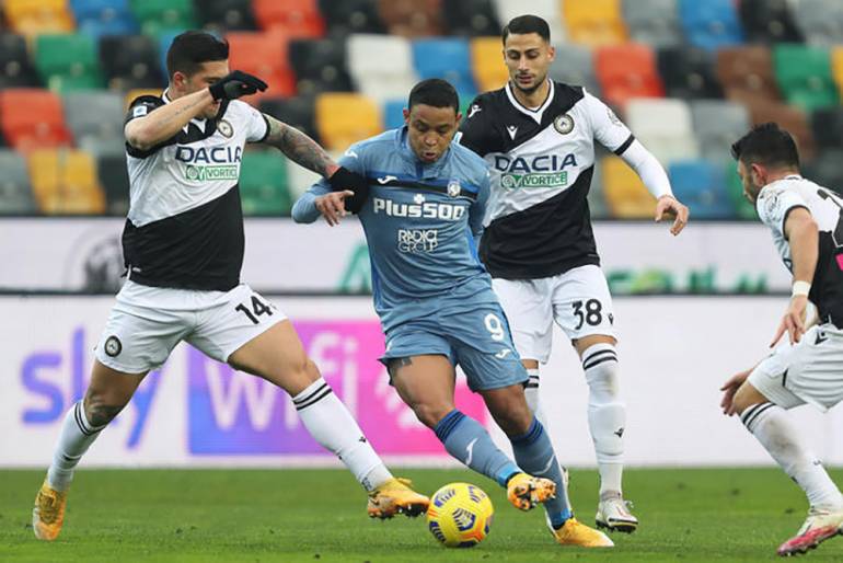 L’Udinese ferma l’Atalanta nel recupero e il Napoli resta terzo