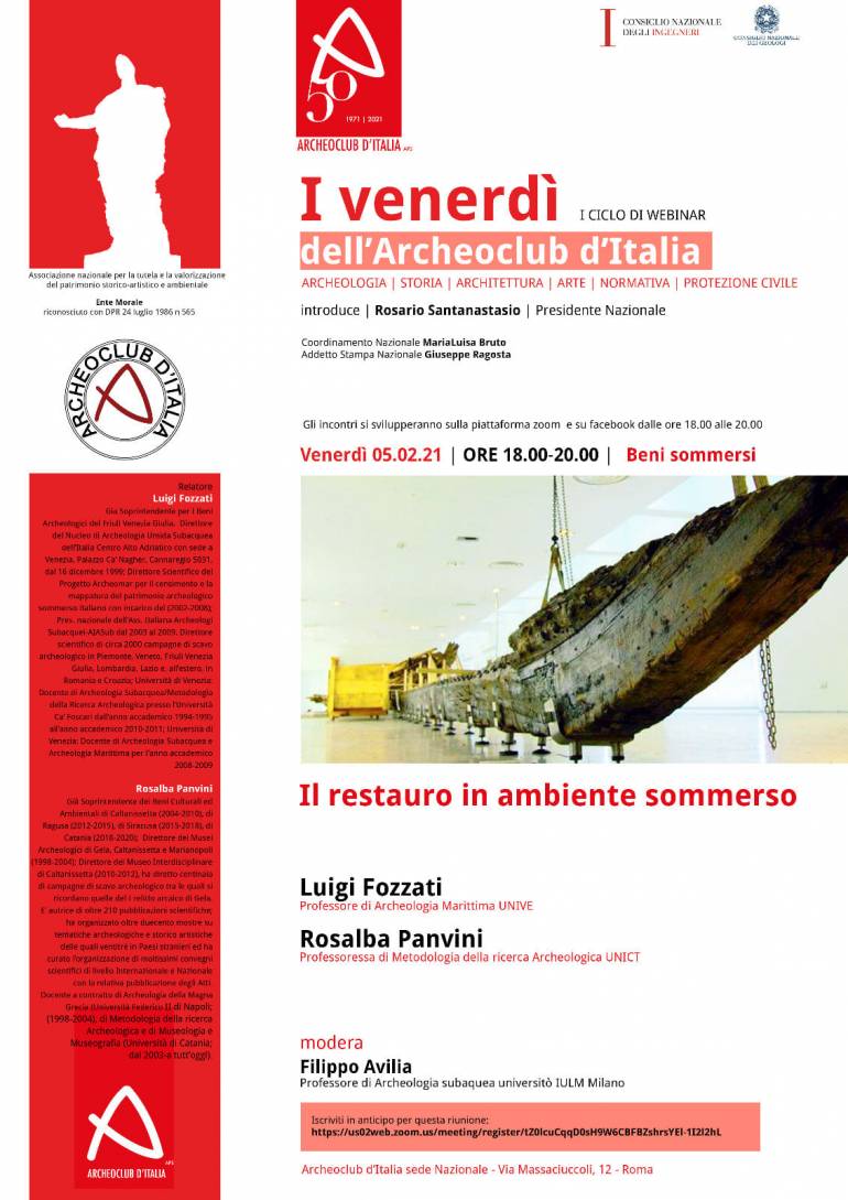 Archeoclub d’Italia, in diretta i beni sommersi sotto la costa italiana