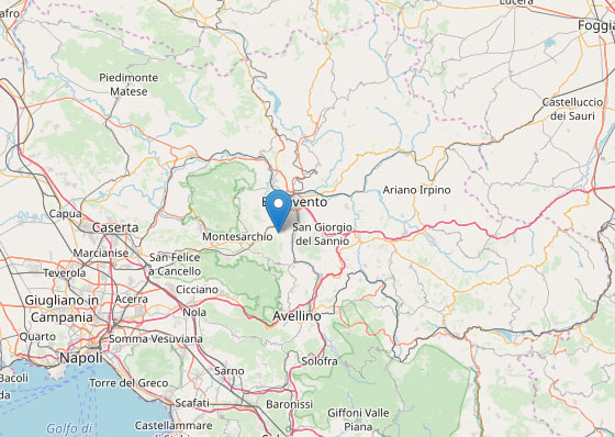 Sciame sismico nel Sannio: scossa di magnitudo 2.5