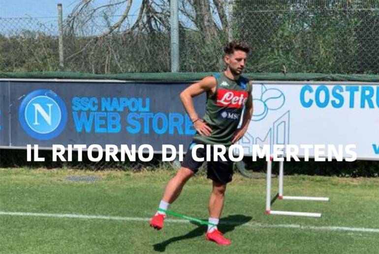 Napoli, Mertens si allena con la squadra, Osimhen a riposo