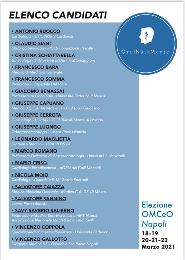 Elezioni OMCeO di Napoli: Presentata la lista di Ordinatamente: ‘Noi siamo l’alternativa’