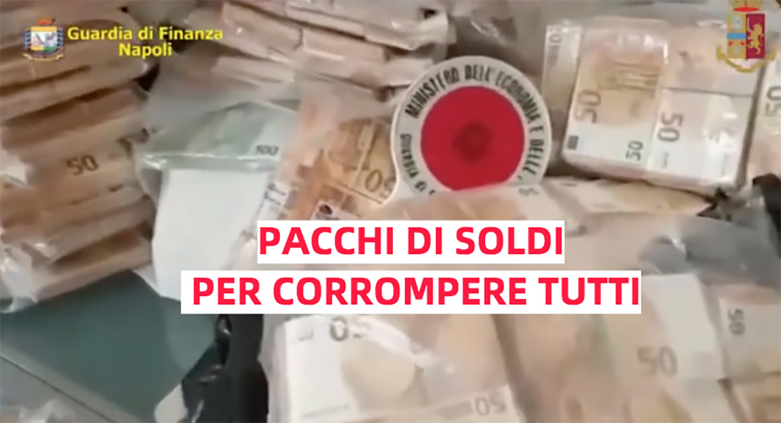Napoli, pacchi di soldi a casa dell’imprenditore dei rifiuti per corrompere tutti