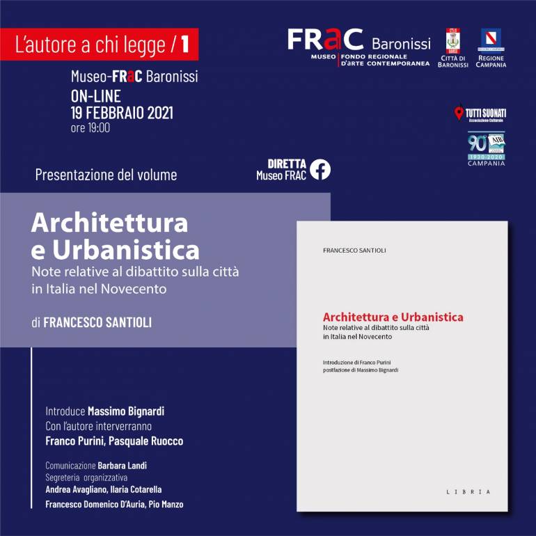 Al Museo FRaC di Baronissi, presentazione online del volume di Francesco Santioli