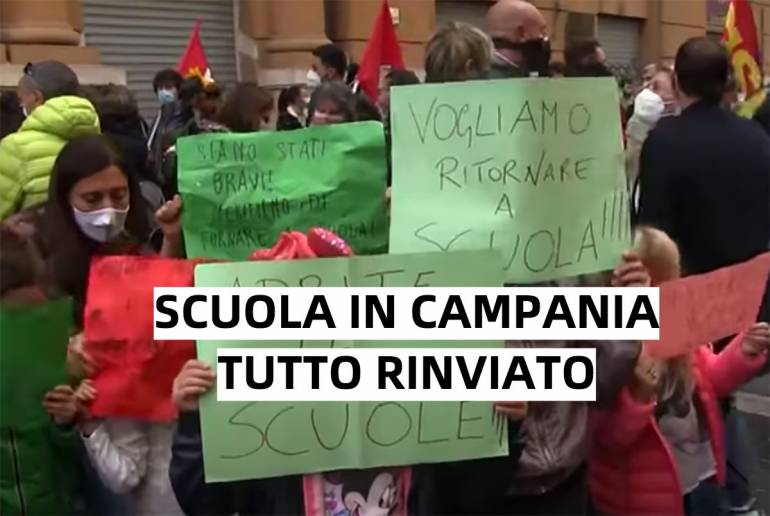 Scuola in Campania: l’Unità di crisi rinvia le decisioni a martedì