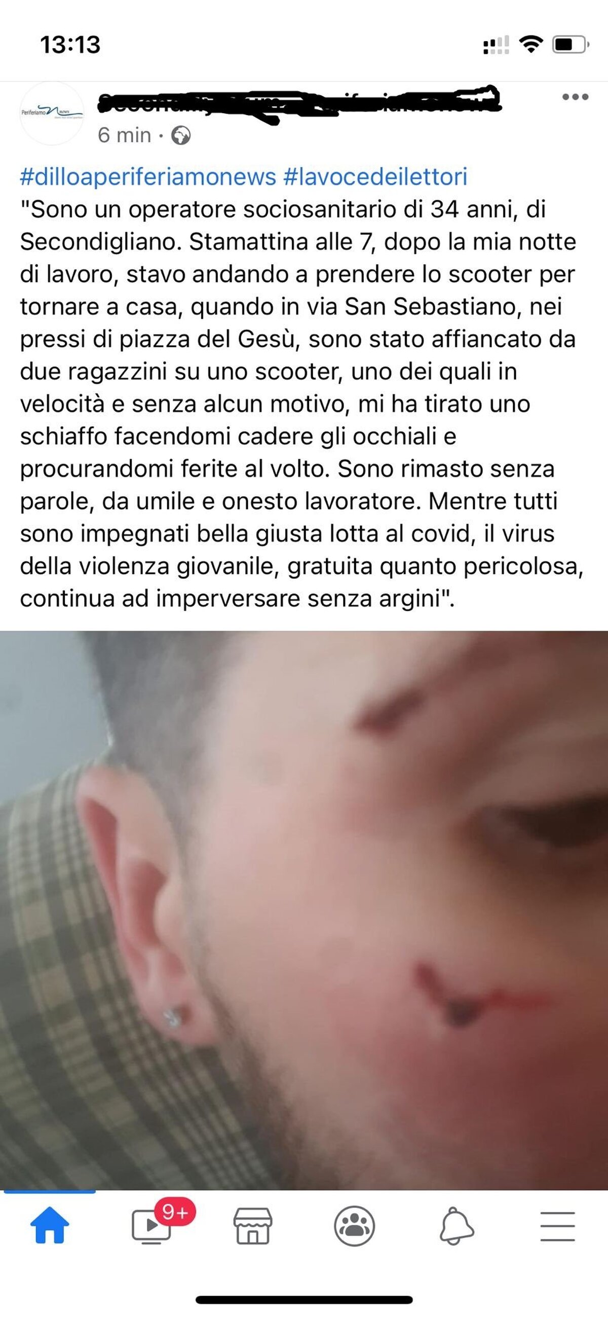 The post of the attacked operator