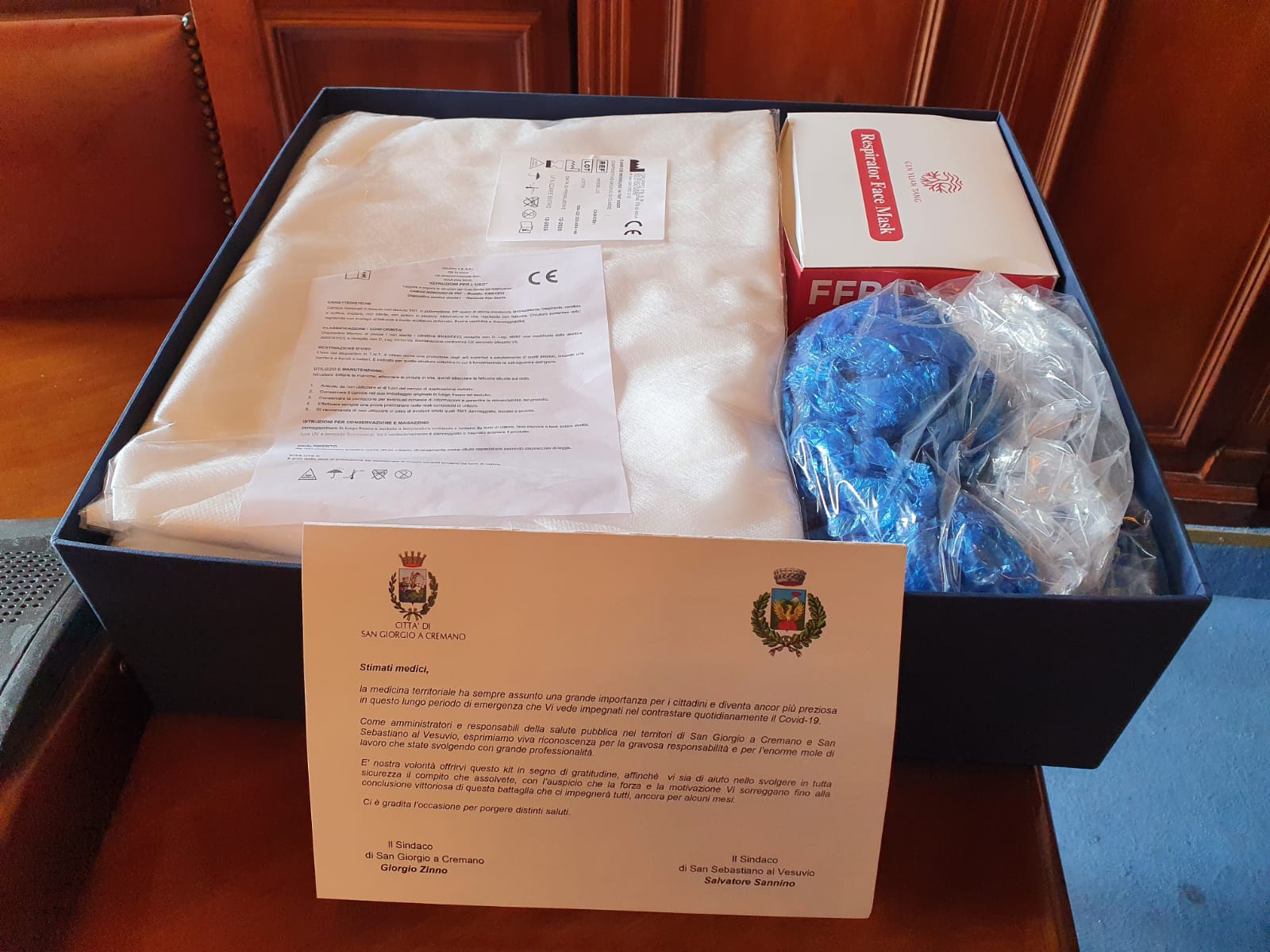 San Giorgio, Kit con attrezzature biomedicali consegnati alle famiglie dei positivi al Covid