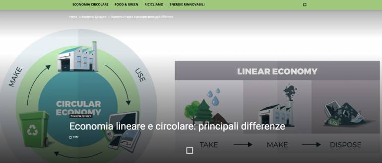 La nostra economia sta cambiando: da lineare a circolare
