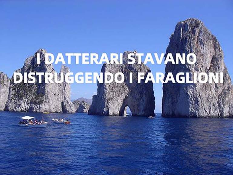 Faraglioni danneggiati dai datterari, Capri parte civile al processo