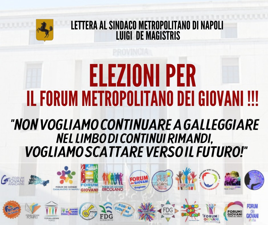 Lettera a de Magistris di 24 giovani del Forum della Città Metropolitana di Napoli