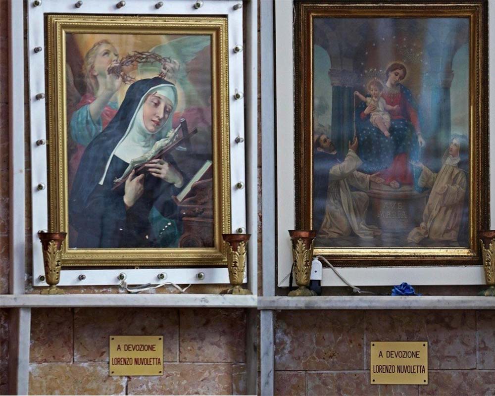 Rimossi i quadri donati dal boss Nuvoletta alla chiesa di Marano