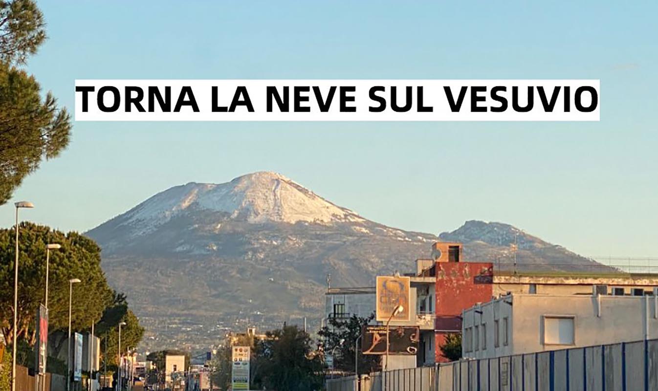 E’ tornata la neve sul Vesuvio