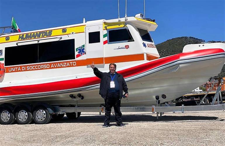 Salerno, ecco la prima ambulanza mare, per ora prove impiego