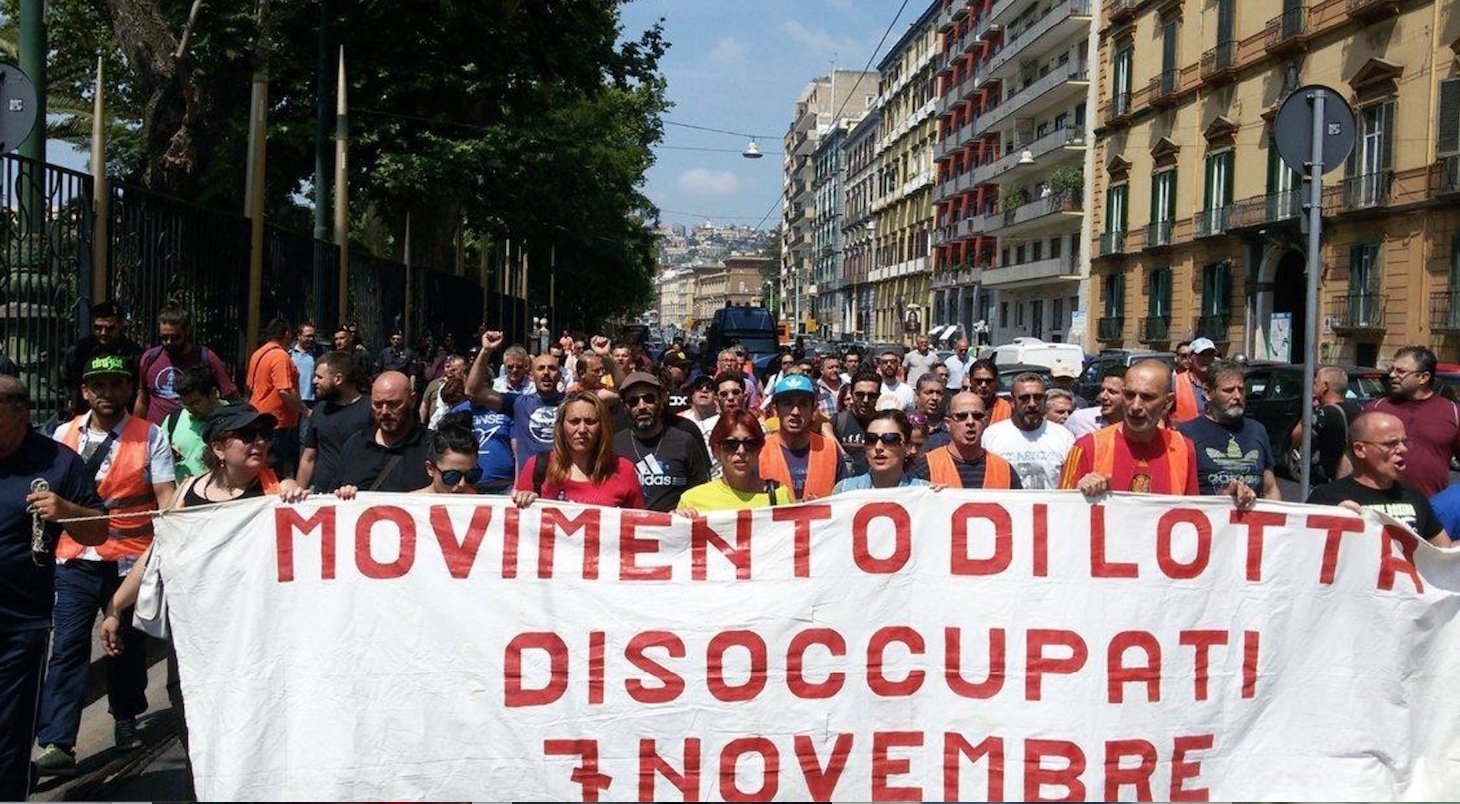 Napoli disoccupati in piazza