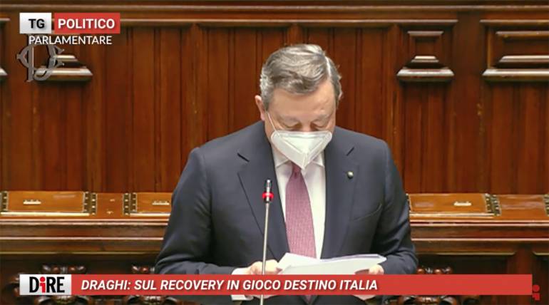 Tg Politico Parlamentare, Draghi: ‘Sul recovery in gioco il futuro dell’Italia’