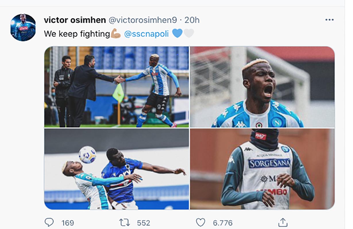 osimhen's tweet