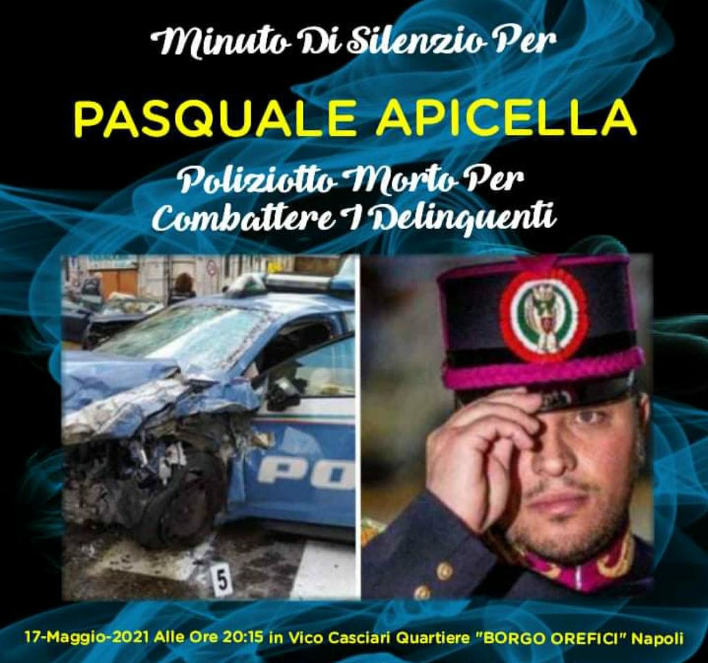 Napoli, edicola votiva restaurata accoglie foto del poliziotto Apicella