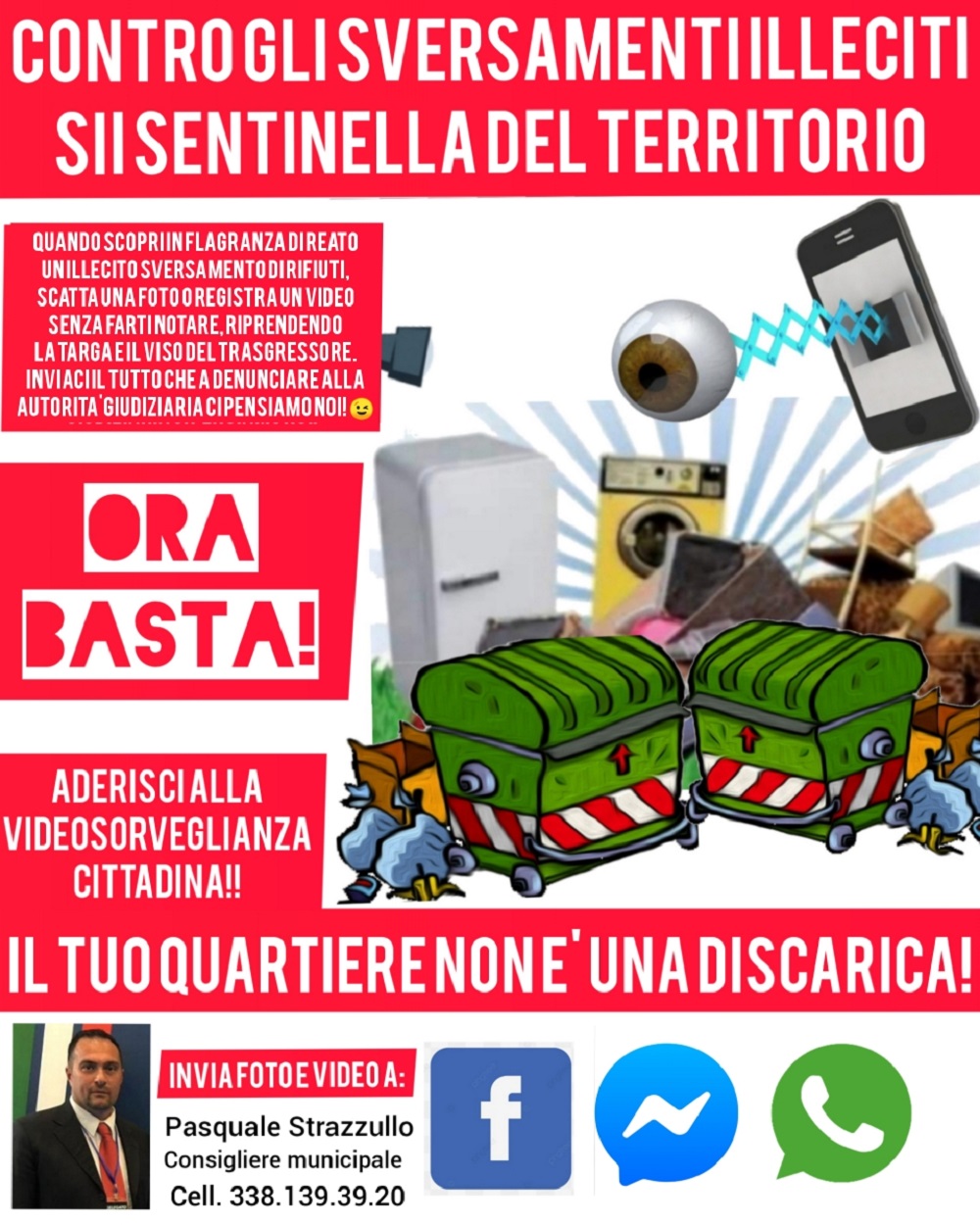 Napoli, i cittadini diventano videosorveglianza contro gli sversamenti illeciti di rifiuti