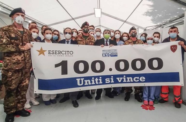 La Brigata Garibaldi di Caserta raggiunge le 100mila vaccinazioni