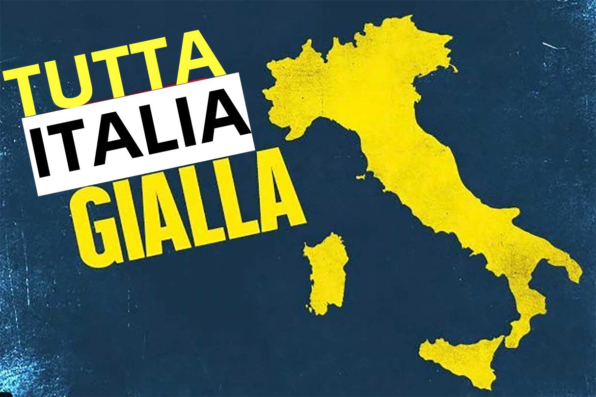 Covid, tutta Italia in giallo: indice Rt a 0,78