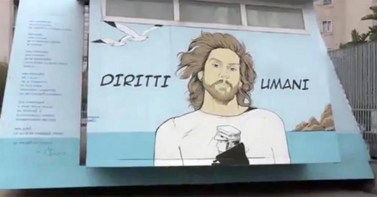 Napoli: un murales in memoria di Mario Paciolla, il giovane morto in Colombia