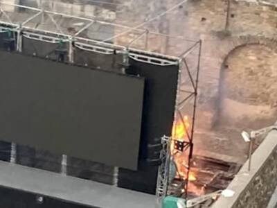 Incendio palco Benevento Festival