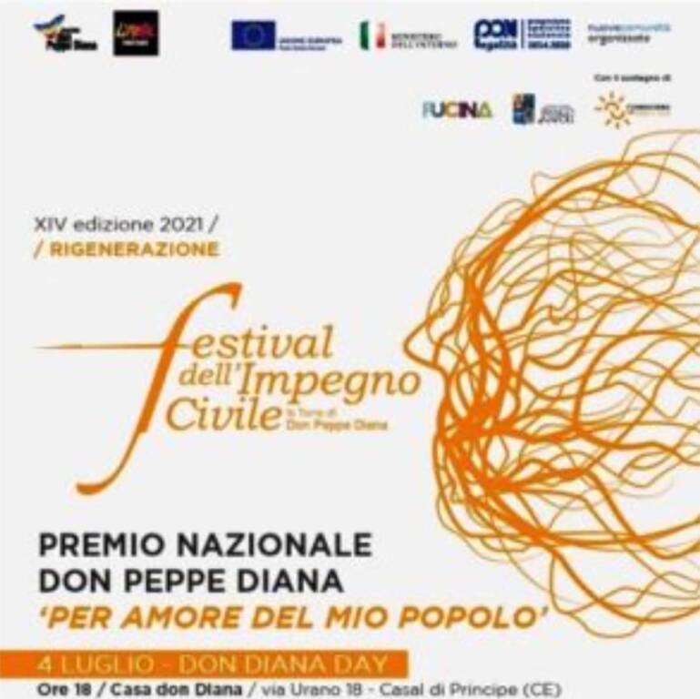 Casal di Principe, il 4 luglio Don Diana Day e Premio Nazionale don Peppe Diana