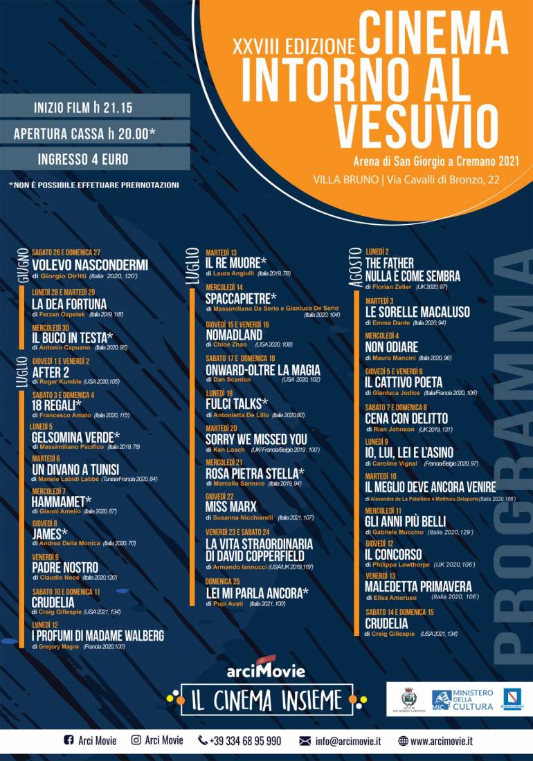 Riparte ‘Cinema intorno al Vesuvio’ a San Giorgio a Cremano