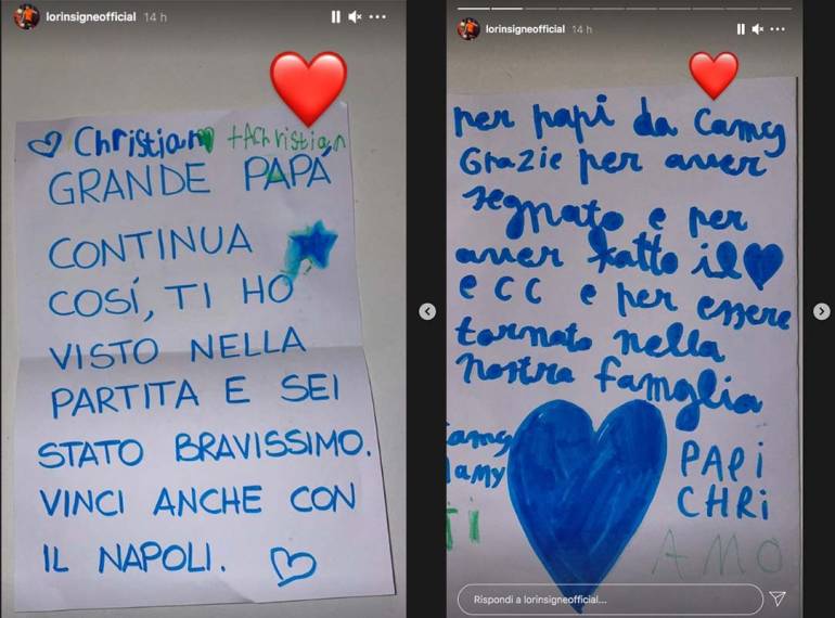 Festa social per Insigne con i messaggi dei figli: ‘Grande papà’