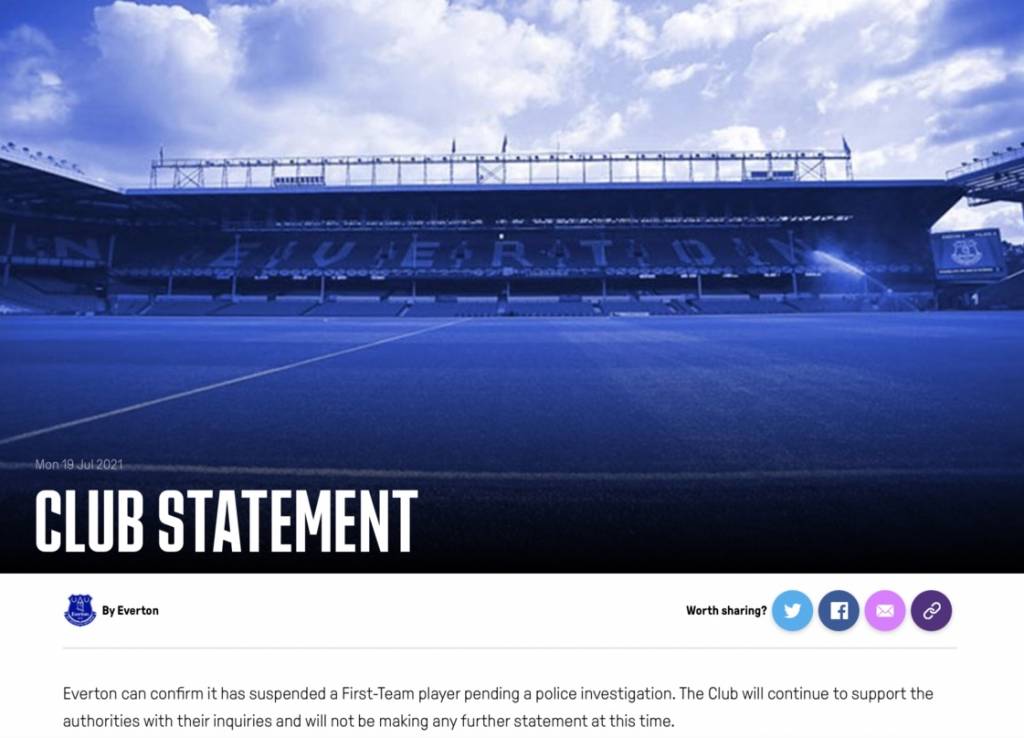 Everton calciatore arrestato: è accusato di pedofilia