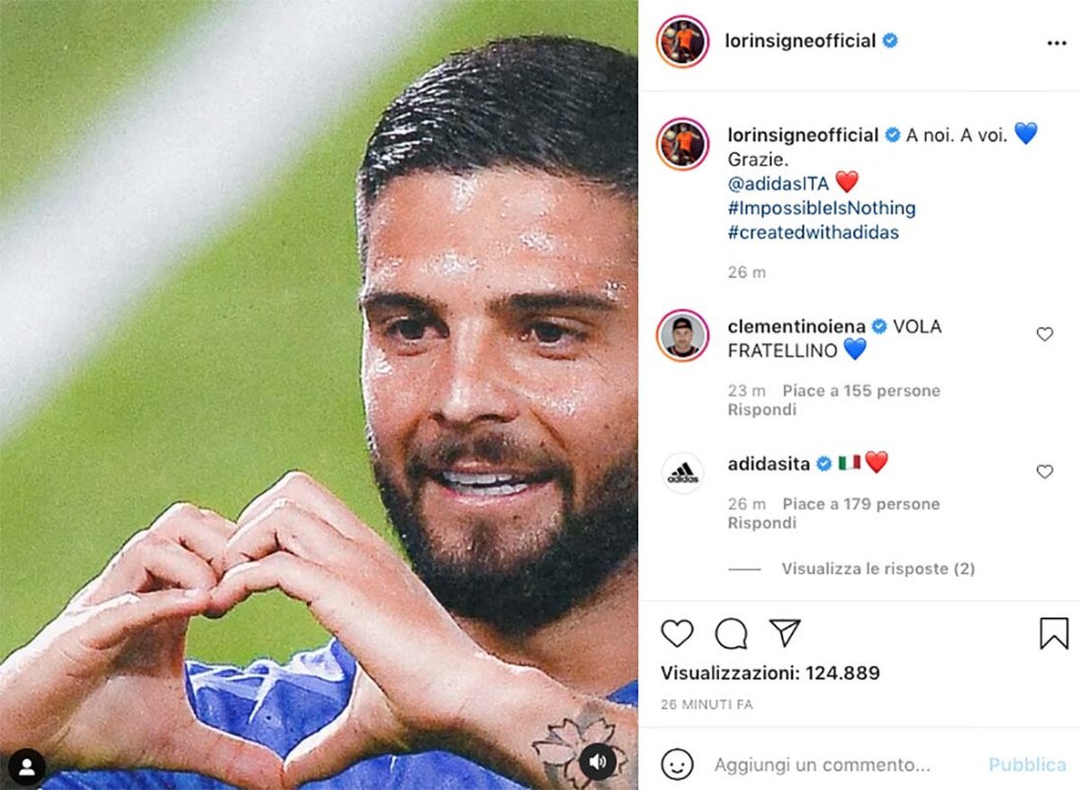 Lorenzo Insigne con la Coppa sognata