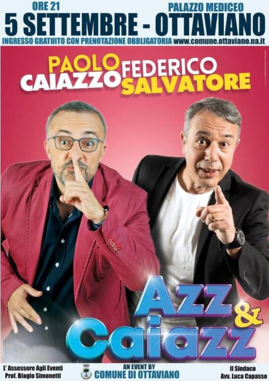 Al Palazzo Mediceo di Ottaviano arrivano satira e cabaret