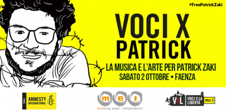 ‘Voci X Patrick – La musica e l’arte per Patrick Zaki’