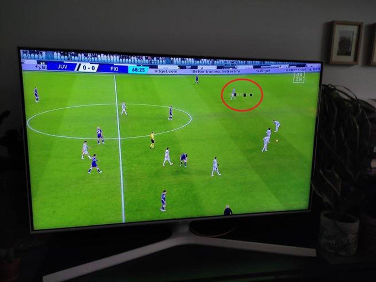 Avete notato su DAZN il codice che appare durante le partite ?
