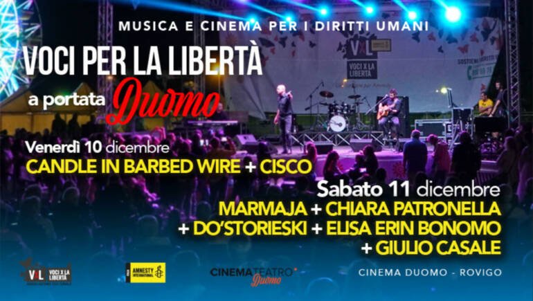 Musica e cinema per i diritti umani a Rovigo
