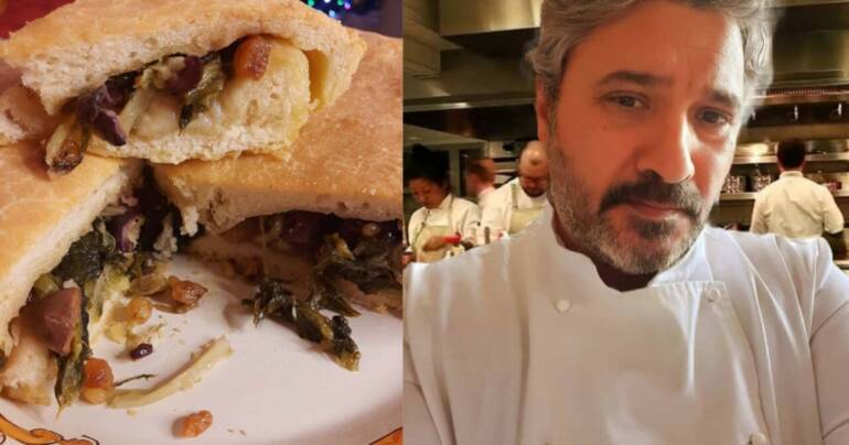 La pizza di scarole, la saporita pizza rustica agrodolce partenopea.