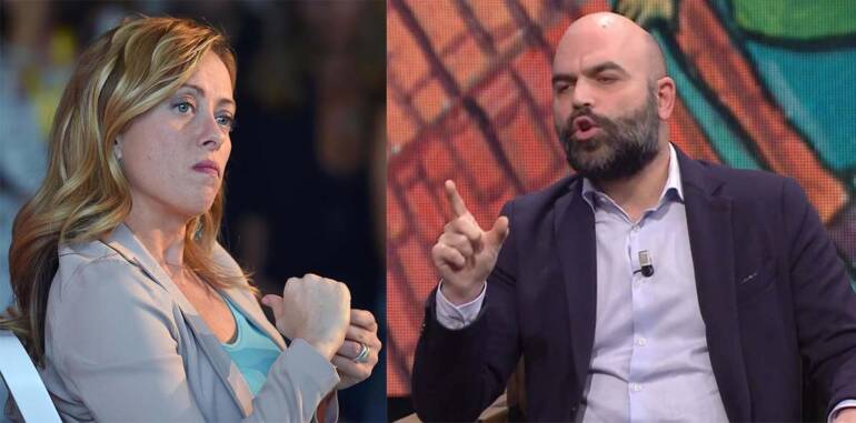Lite social tra Meloni e Saviano dopo le critiche ad Alberto Angela