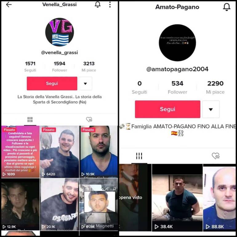 A Napoli su Tik Tok girano le figurine dei clan