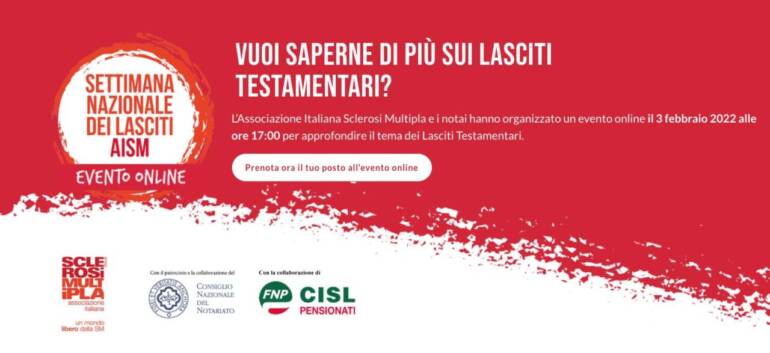 Lasciti testamentari, come funzionano ce lo spiega l’Associazione italiana sclerosi multipla